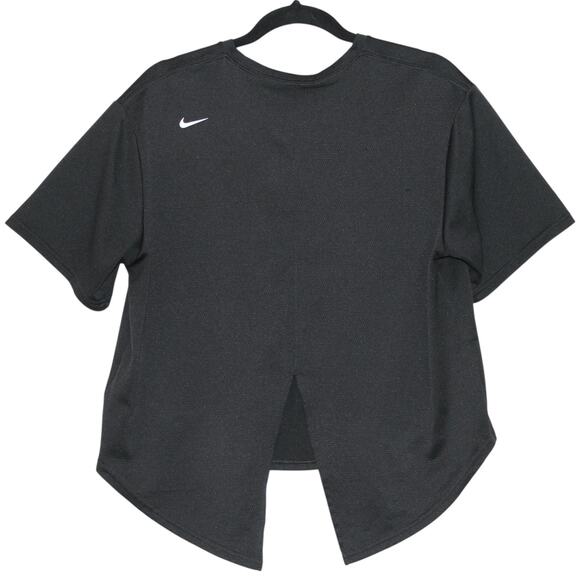 Nike Black Crop Top Tied Back Short Sleeve Small - Picture 5 of 6
